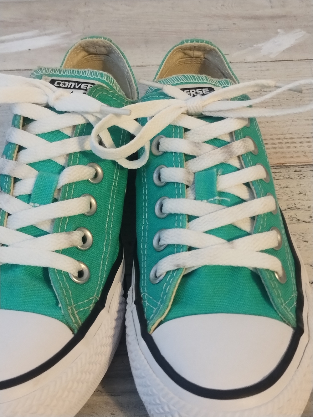 Vintage Converse Unisex CT All Star 155737F Teal Green Sneakers w 7/ mens 5 - Picture 9 of 14